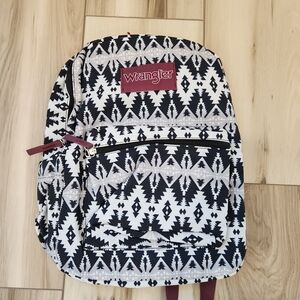 Wrangler Black and White Patterned Backpack